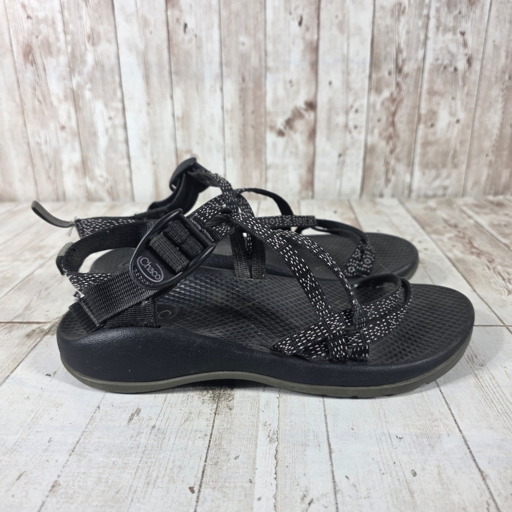 Chaco Z Cloud 2 Women Sport Sandals Black White Webbing Straps Size 4